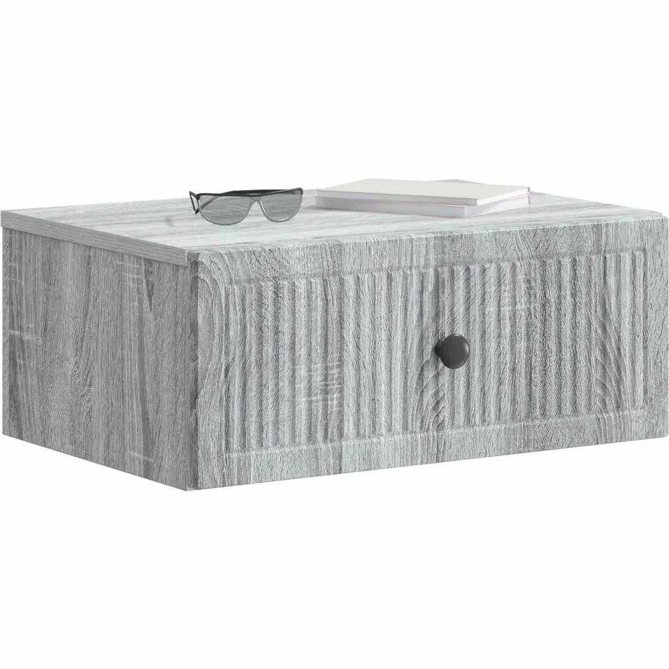 vidaXL Nachtkastje 2 st Grijs sonoma 49 x 34,5 x 20 cm Bewerkt hout