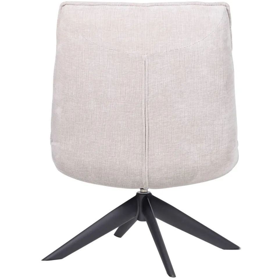 WOOOD Jouke Draaifauteuil - Polyester - Zand - 97x70x85, foto 3