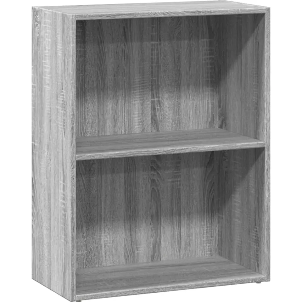 vidaXL Boekenkast 60x30x77 cm bewerkt hout grijs sonoma eikenkleurig, foto 3