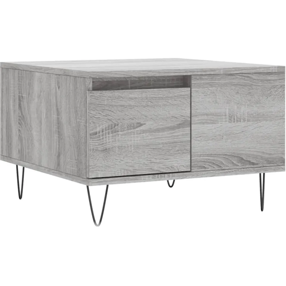 vidaXL Salontafel 55x55x36,5 cm bewerkt hout grijs sonoma eikenkleurig, foto 3