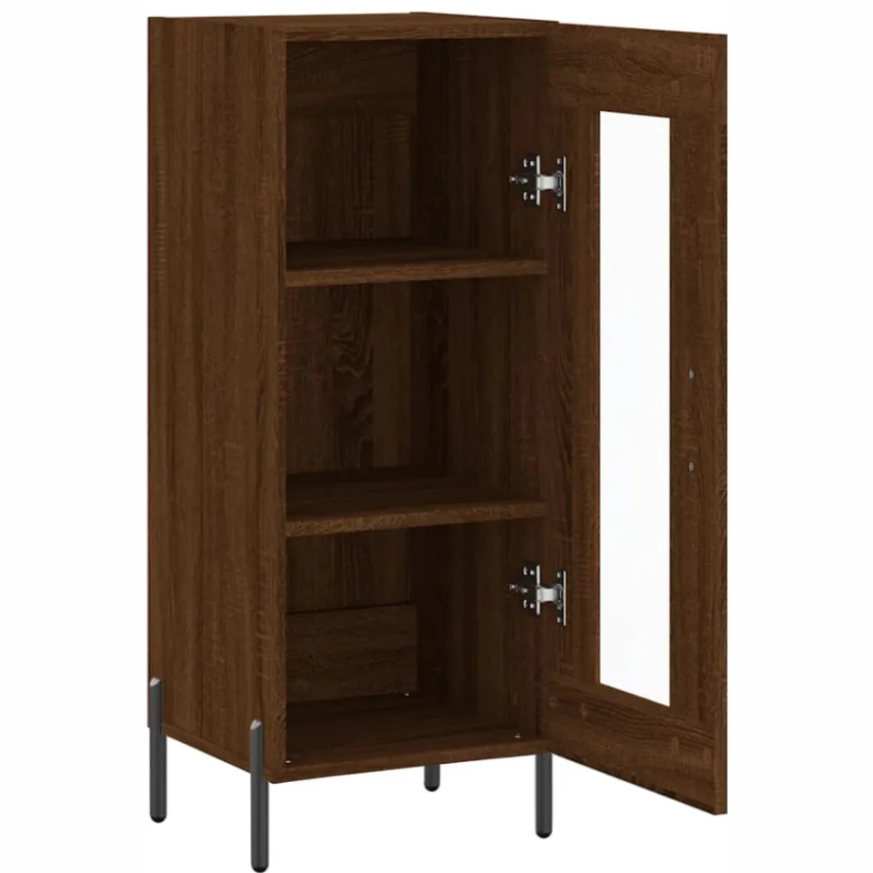vidaXL Dressoir 34,5x34x90 cm bewerkt hout bruin eikenkleur, foto 4