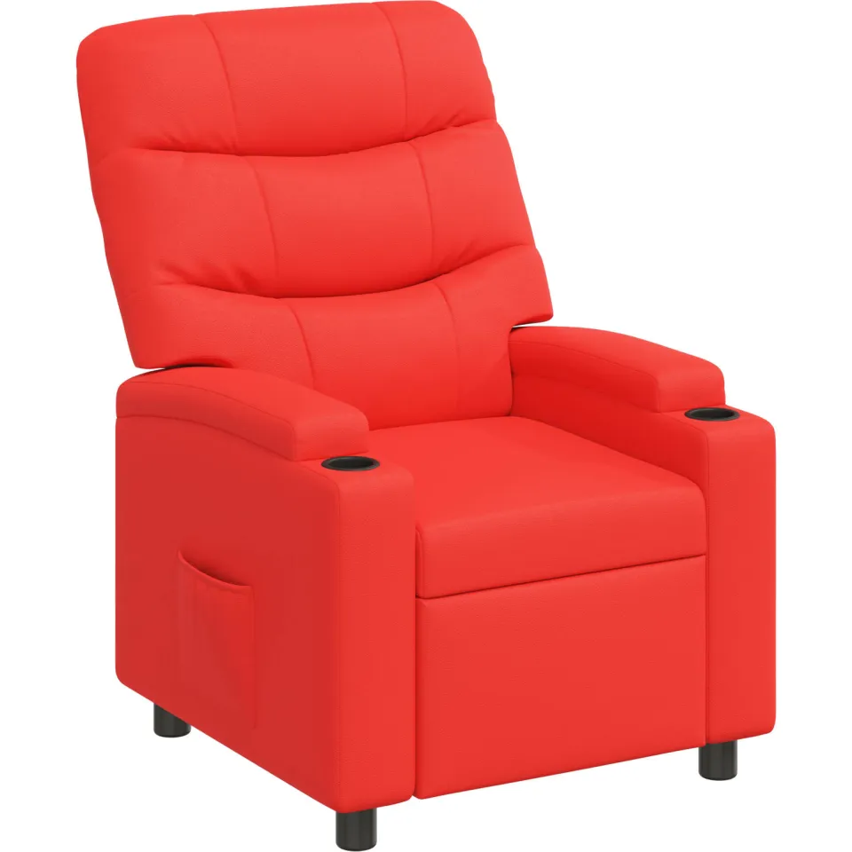 vidaXL Ligstoel Rood 75 x 93 x 102 cm Stof
