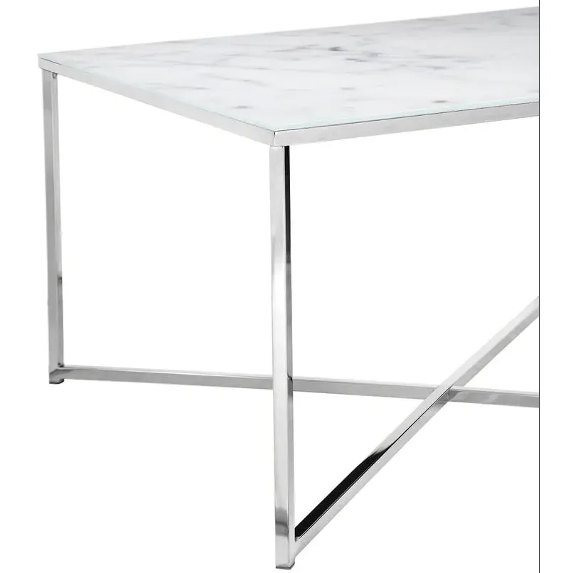 Salontafel Nuray wit-chroom, foto 5