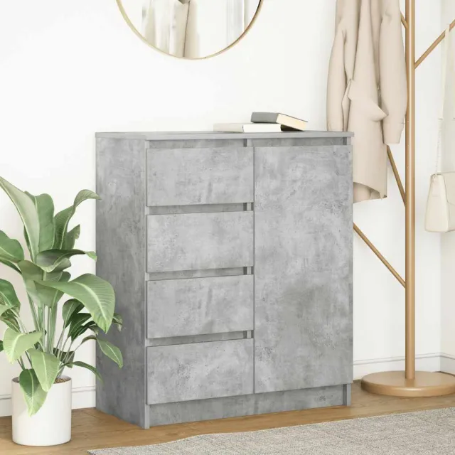 vidaXL Dressoir met lades 71x35x84 cm spaanplaat betongrijs