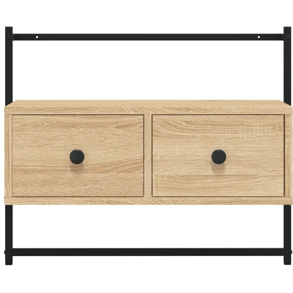 vidaXL Tv-meubel wandgemonteerd 60,5x30x51 cm hout sonoma eikenkleurig, foto 4