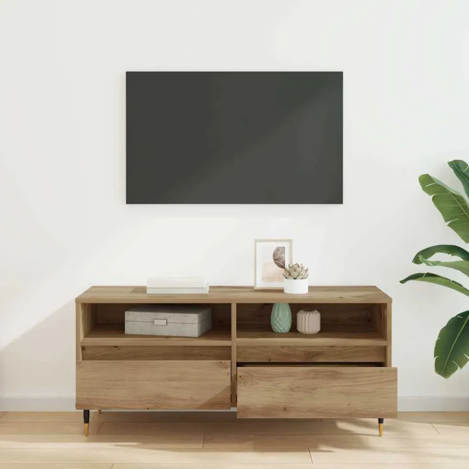 vidaXL TV-kast 100 x 34,5 x 44,5 cm Artisan Eiken, foto 3