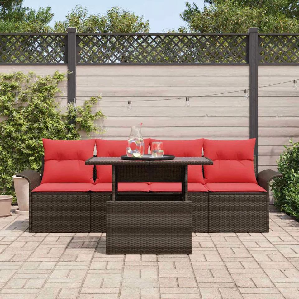 vidaXL Tuin Sofa Set 5 st Bruin [Synthetisch]: Poly Rattan, foto 3