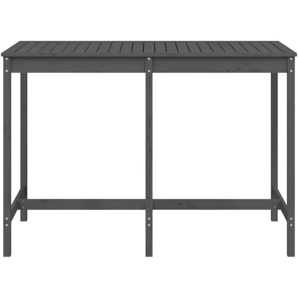 vidaXL Tuintafel 159,5x82,5x110 cm massief grenenhout grijs, foto 4