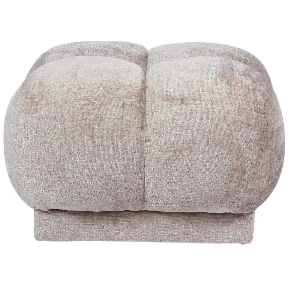 Giga Meubel Poef Timéo - Taupe - Stof - 64x64x41cm, foto 2