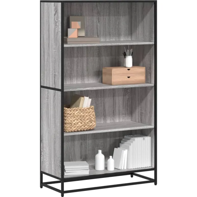 vidaXL Boekenkast 80,5x35x139 cm bewerkt hout grijs sonoma eikenkleur, foto 2