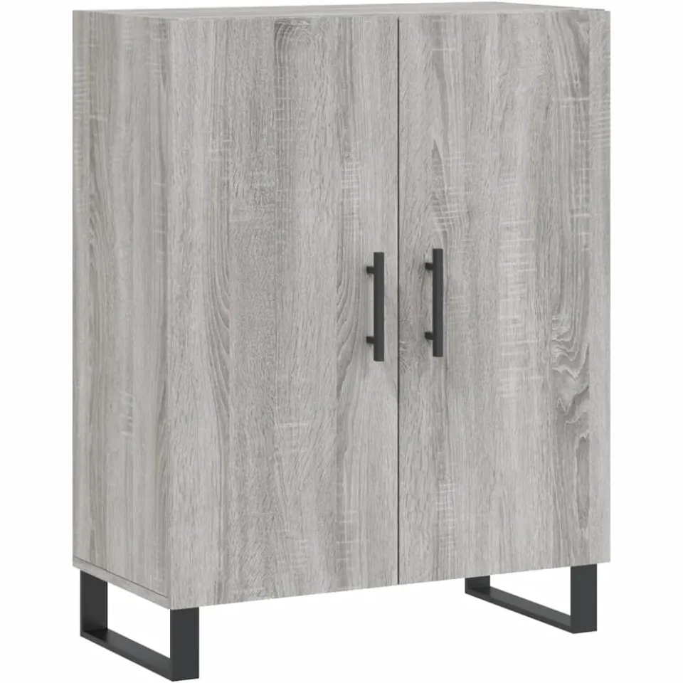 vidaXL Dressoir 69,5x34x90 cm bewerkt hout grijs sonoma eikenkleurig, foto 3