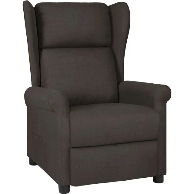 vidaXL Fauteuil verstelbaar stof taupe