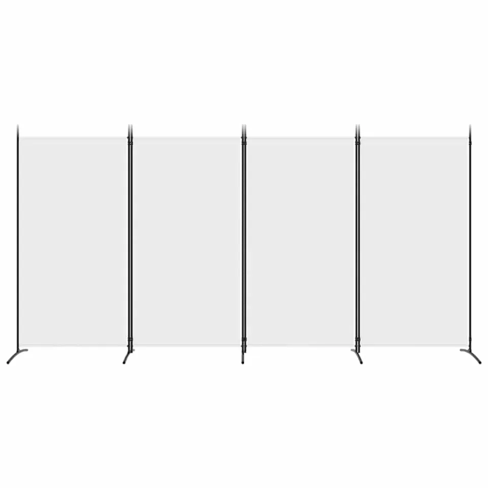 vidaXL Kamerscherm met 4 panelen 346x180 cm stof wit