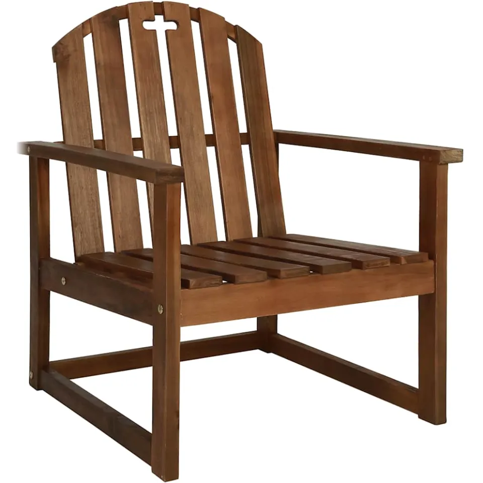 vidaXL 4-delige Loungeset massief acaciahout bruin, foto 4
