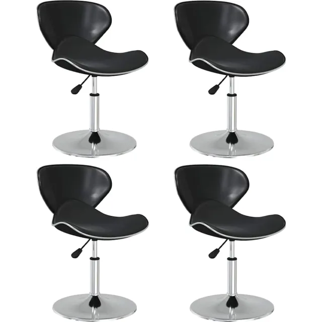 vidaXL Eetkamerstoelen 4 st kunstleer zwart