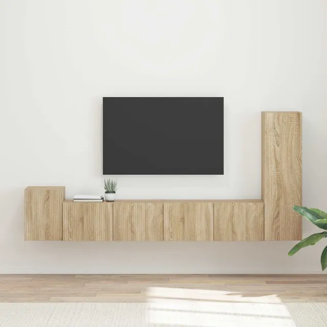 vidaXL Tv-meubelset 3 st Sonoma Eiken Bewerkt hout, foto 2