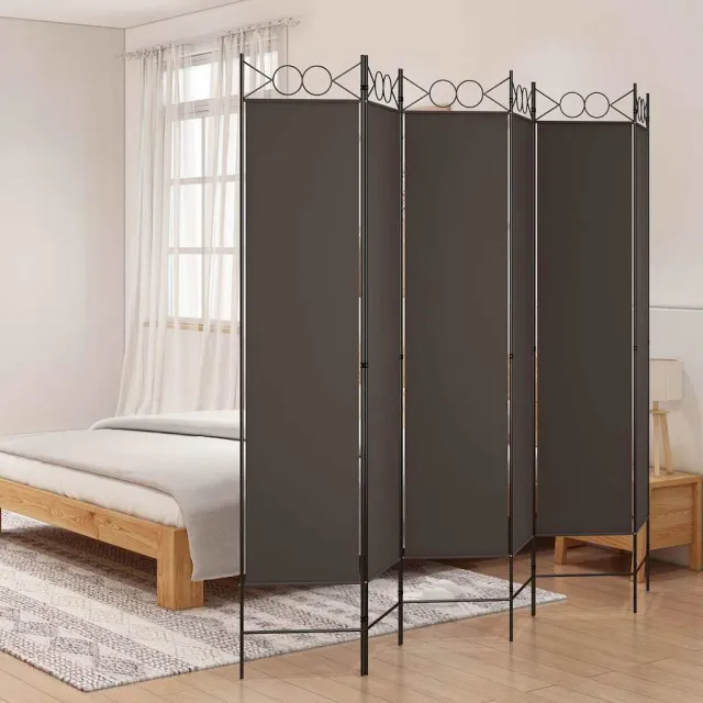 vidaXL Kamerscherm met 6 panelen 240x200 cm stof bruin, foto 2