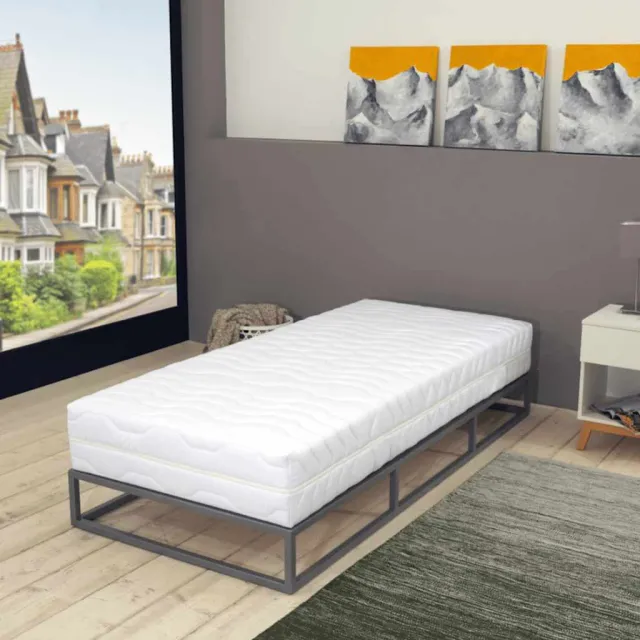 vidaXL Matras 7 Zone 20 cm pocketvering H2 140x200 cm Wit