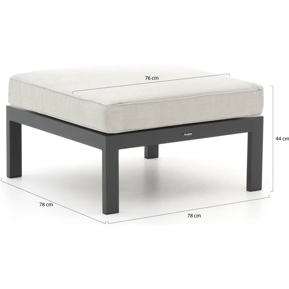 Manifesto Furniture Manifesto Alzano lounge voetenbank 78x78cm grijs, foto 2