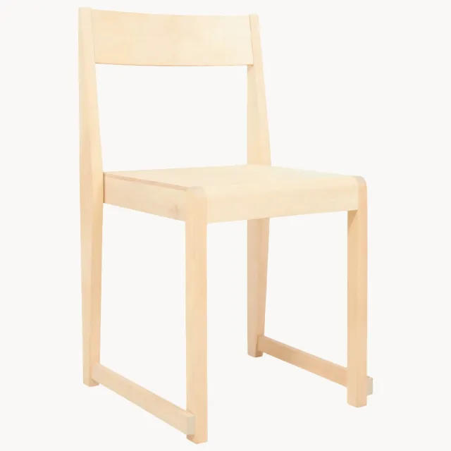 FRAMA Eetkamerstoel 01 van berkenhout Beige