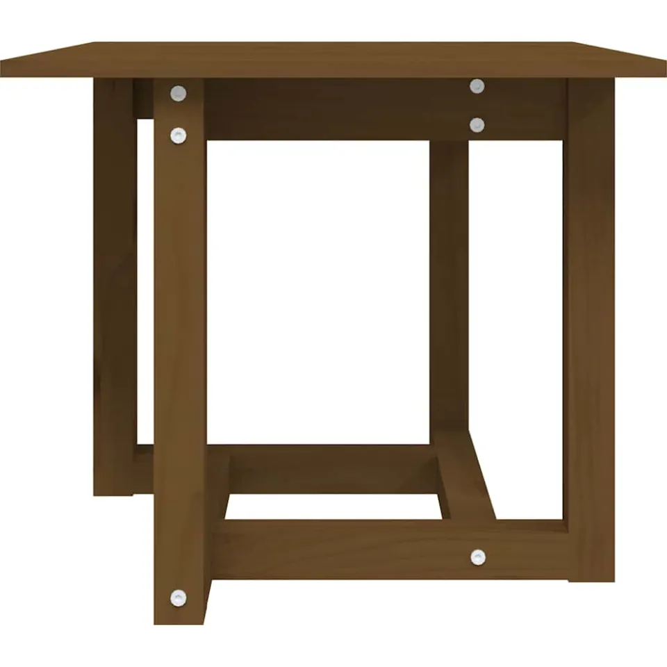 vidaXL Salontafel 50x50x45 cm massief grenenhout honingbruin bruin, foto 4