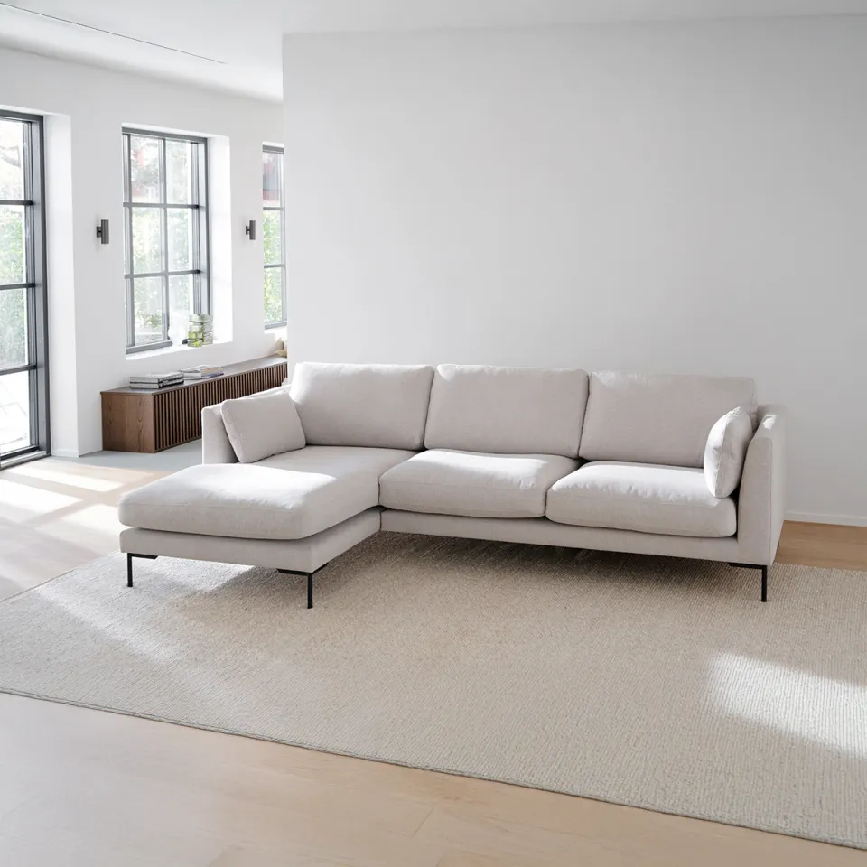 Rowico Home Corwin gestoffeerde hoekbank beige - links - 270 cm, foto 4