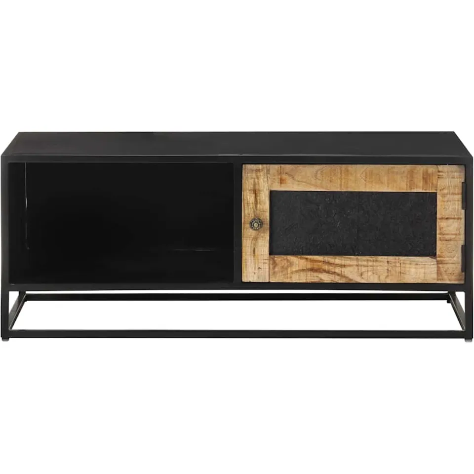 vidaXL Salontafel 90x50x35 cm ruw mangohout bruin, foto 2