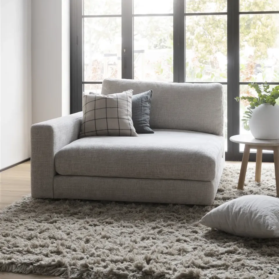 Rowico Home Duncan modulaire chaise longue lichtgrijs/beige - links - 129 cm, foto 2