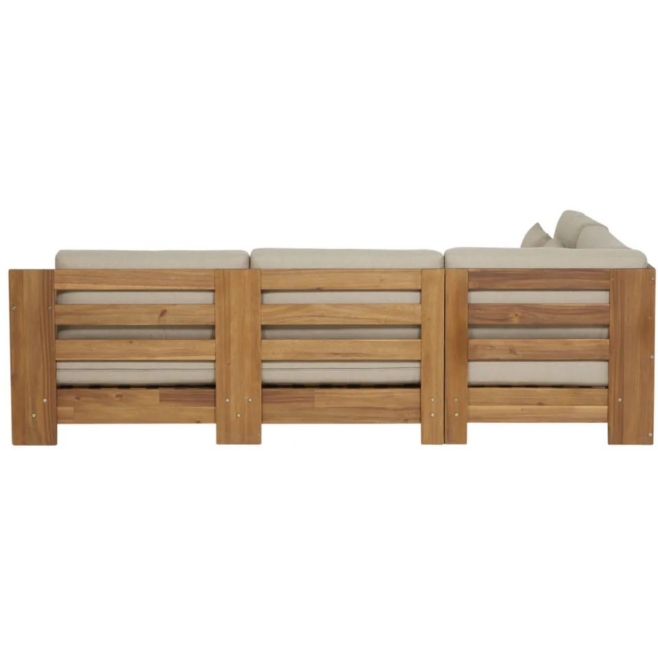 NOUS Garden Belmonte deluxe loungeset met hocker naturel zand, foto 3