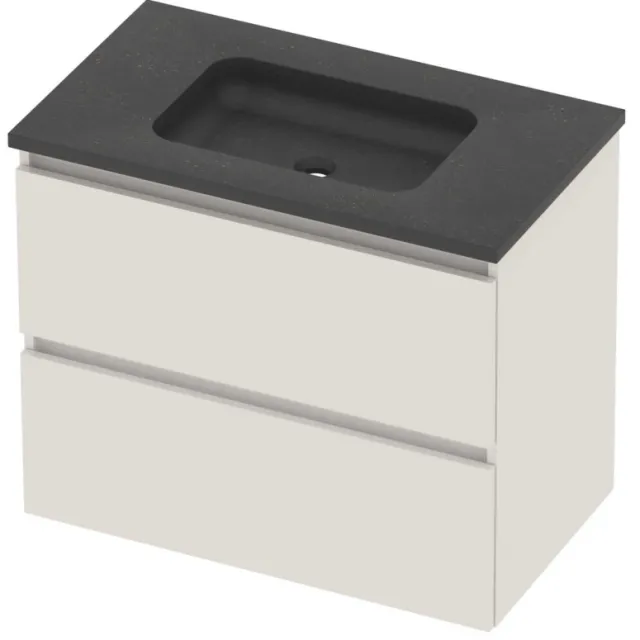 Basic-Line Rocky 46 Badmeubelset Hardsteen 80x46x62 cm Ice White Blue Stone Grijs