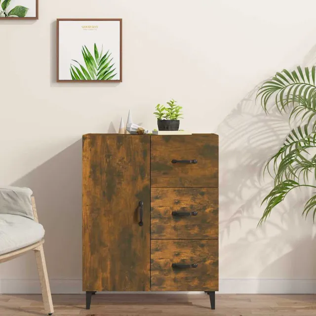vidaXL Dressoir 69,5x34x90 cm bewerkt hout gerookt eikenkleurig, foto 2