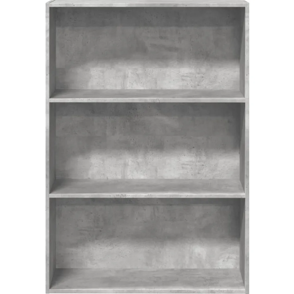 vidaXL Boekenkast 80x30x114 cm bewerkt hout betongrijs grijs, foto 3