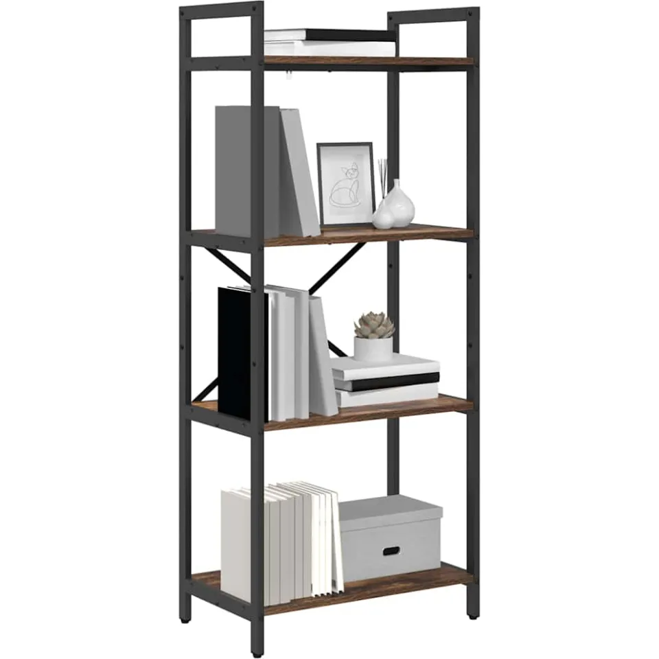vidaXL Boekenkast 4-laags 56 x 34 x 133,5 cm Bewerkt hout Bruin
