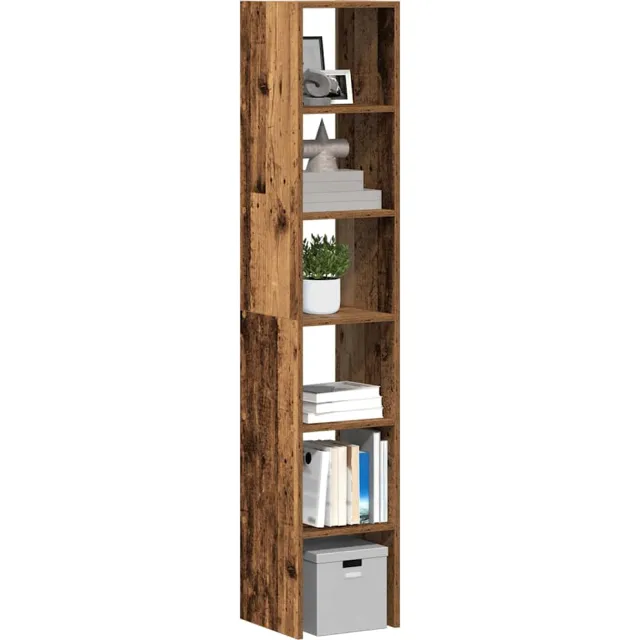 vidaXL Boekenkasten 2 st stapelbaar 30x30x80 cm bewerkt hout oud hout Bruin
