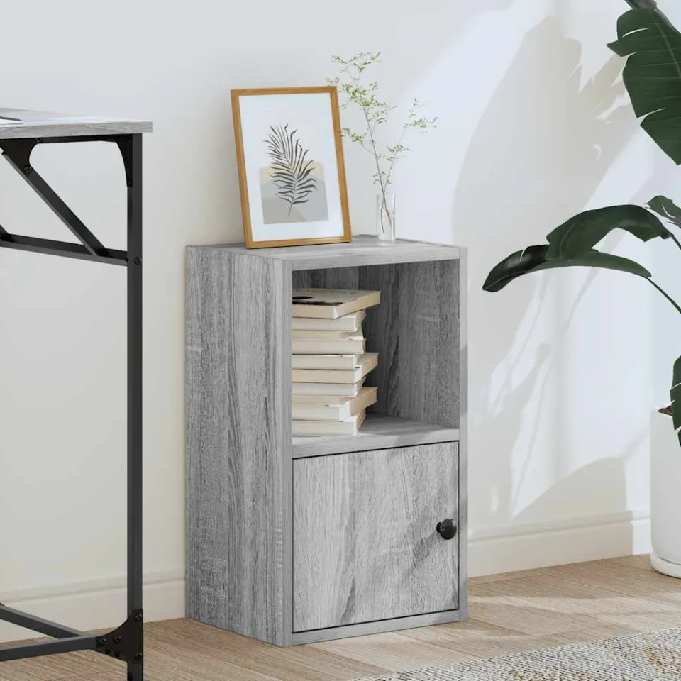 vidaXL Boekenkast 31x24x52 cm bewerkt hout grijs sonoma eikenkleurig, foto 2