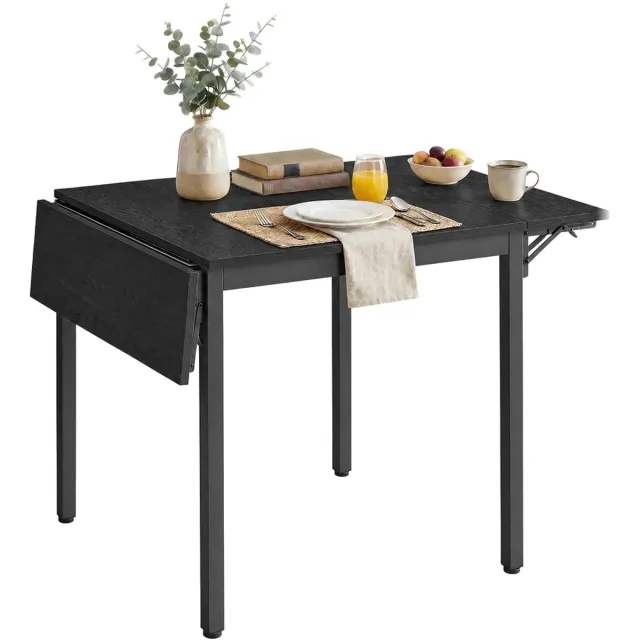 Vasagle Eettafel - Voor 2-4 Personen - Geschikt voor Kleine Ruimtes Zwart