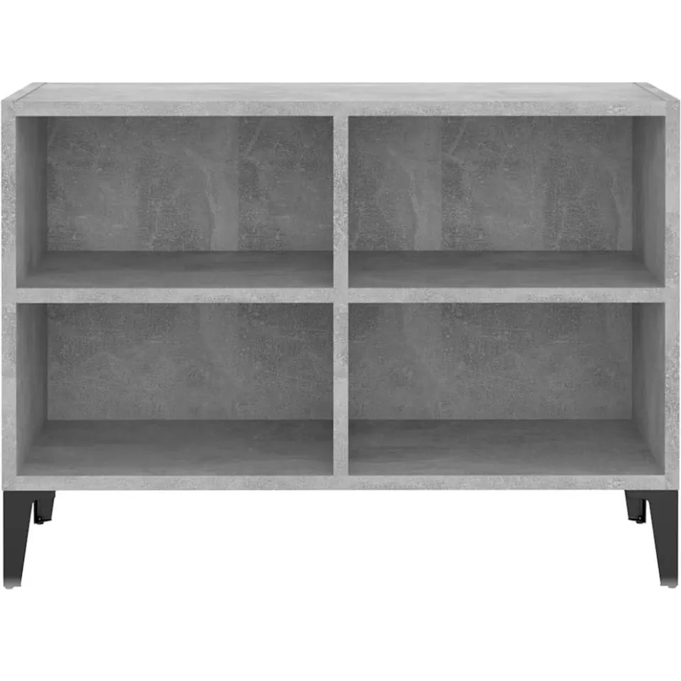 vidaXL Tv-meubel met metalen poten 69,5x30x50 cm betongrijs