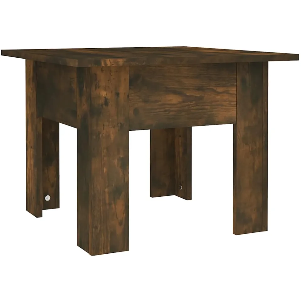 vidaXL Salontafel 55x55x42 cm bewerkt hout gerookt eikenkleur Bruin