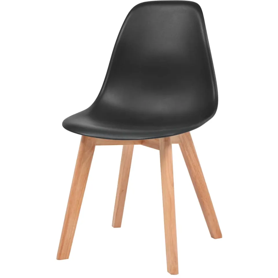 vidaXL Eetkamerstoelen 6 st kunststof zwart, foto 3