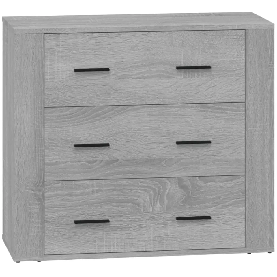 vidaXL Dressoirs 2 st bewerkt hout grijs sonoma eikenkleurig, foto 4