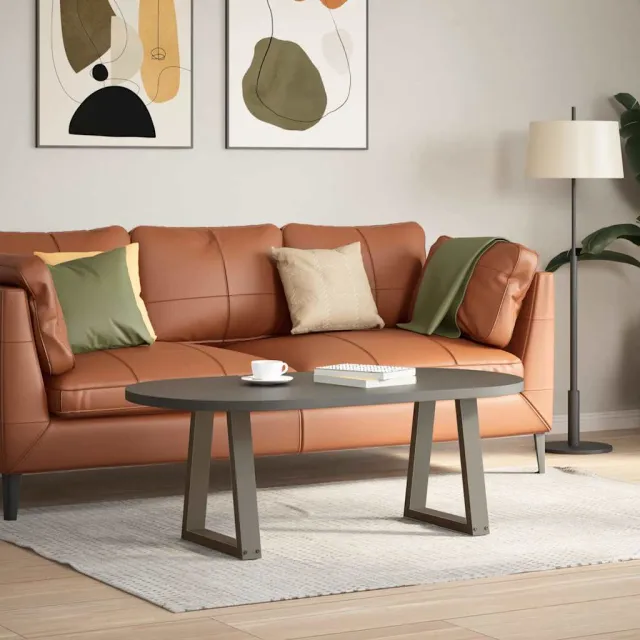 vidaXL Salontafelpoten 2 st V-vormig 38x(42-43,3) cm staal naturel Bruin