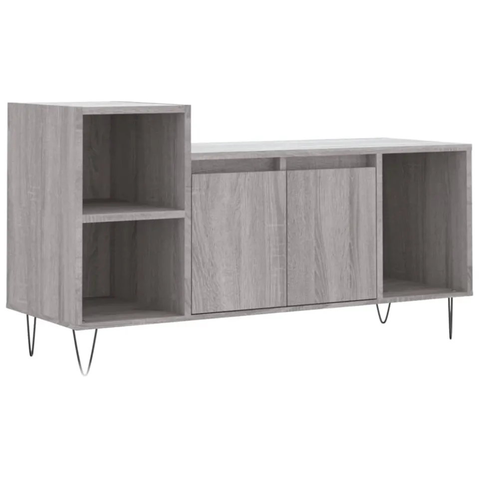 vidaXL Tv-meubel 100x35x55 cm bewerkt hout grijs sonoma eikenkleurig, foto 3