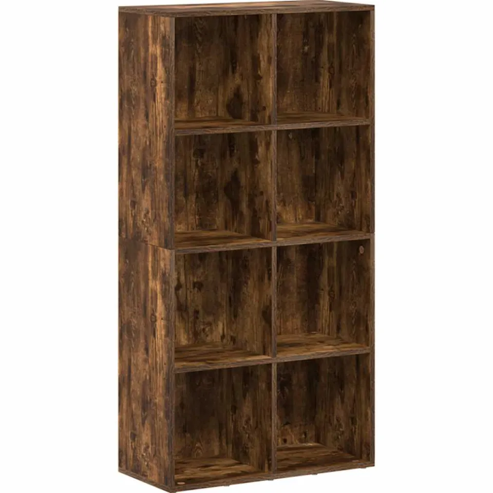 vidaXL Boekenkast 66x30x130 cm bewerkt hout gerookt eikenkleurig Bruin