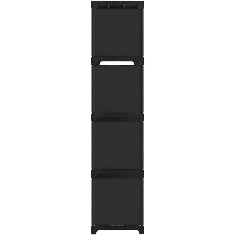 vidaXL Kast met 12 vakken 103x30x141 cm stof zwart, foto 2
