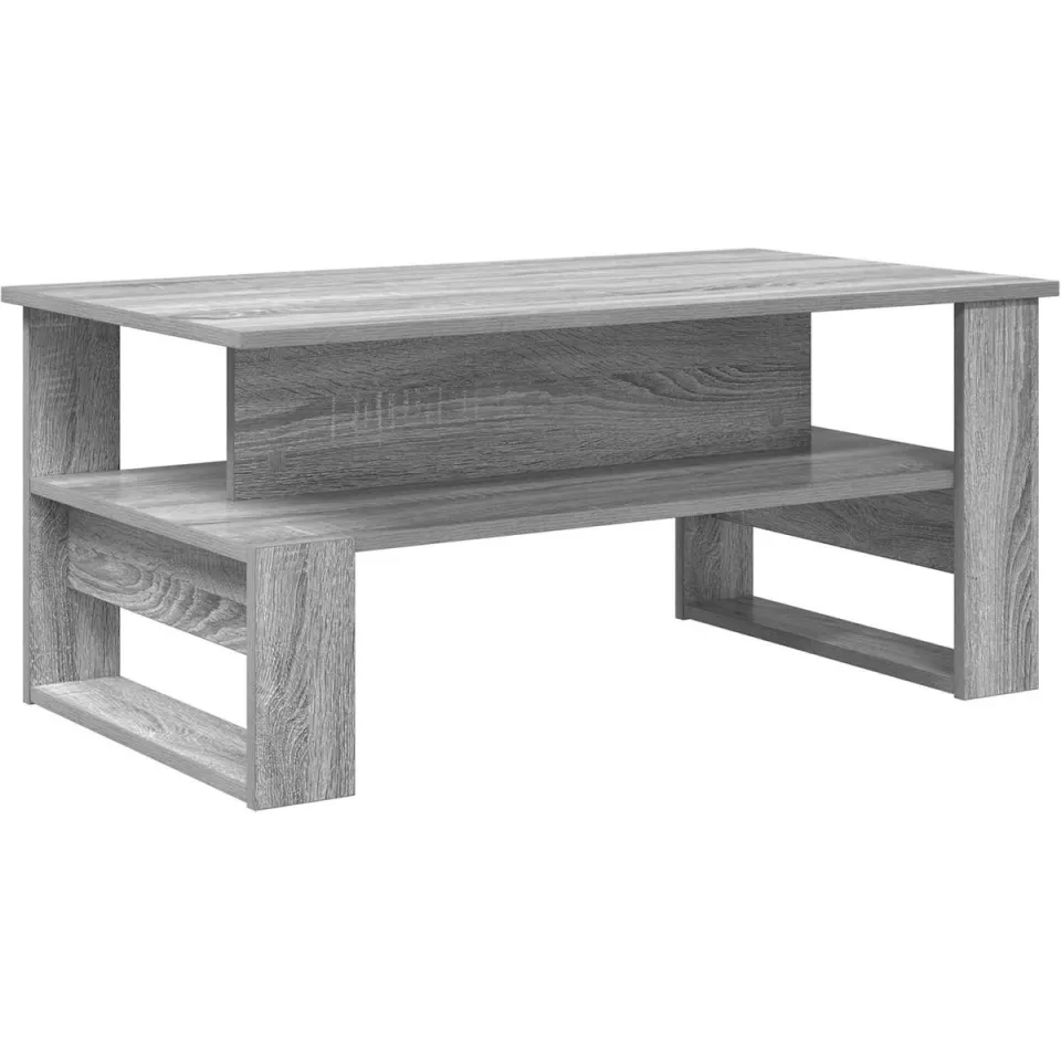 vidaXL Salontafel Grijs Sonoma 90 x 50 x 40 cm Bewerkt hout