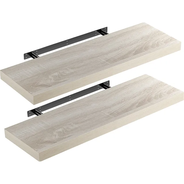 Casaria Wandplank – 2 St. 70 cm 15kg Belastbaar – Eiken