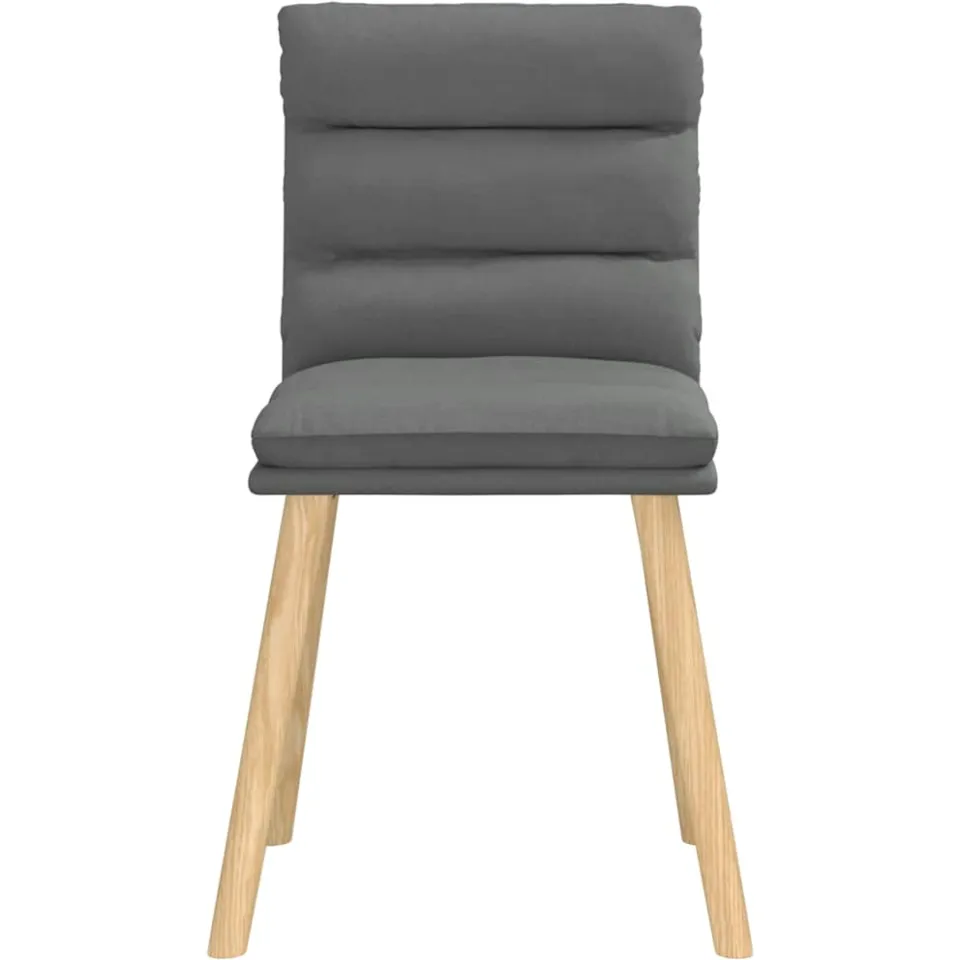 vidaXL Eetkamerstoelen 4 st stof donkergrijs grijs, foto 4