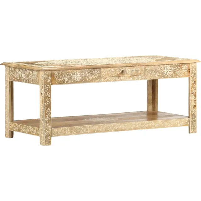 vidaXL Salontafel handgeschilderd 110x50x45 cm massief mangohout Bruin