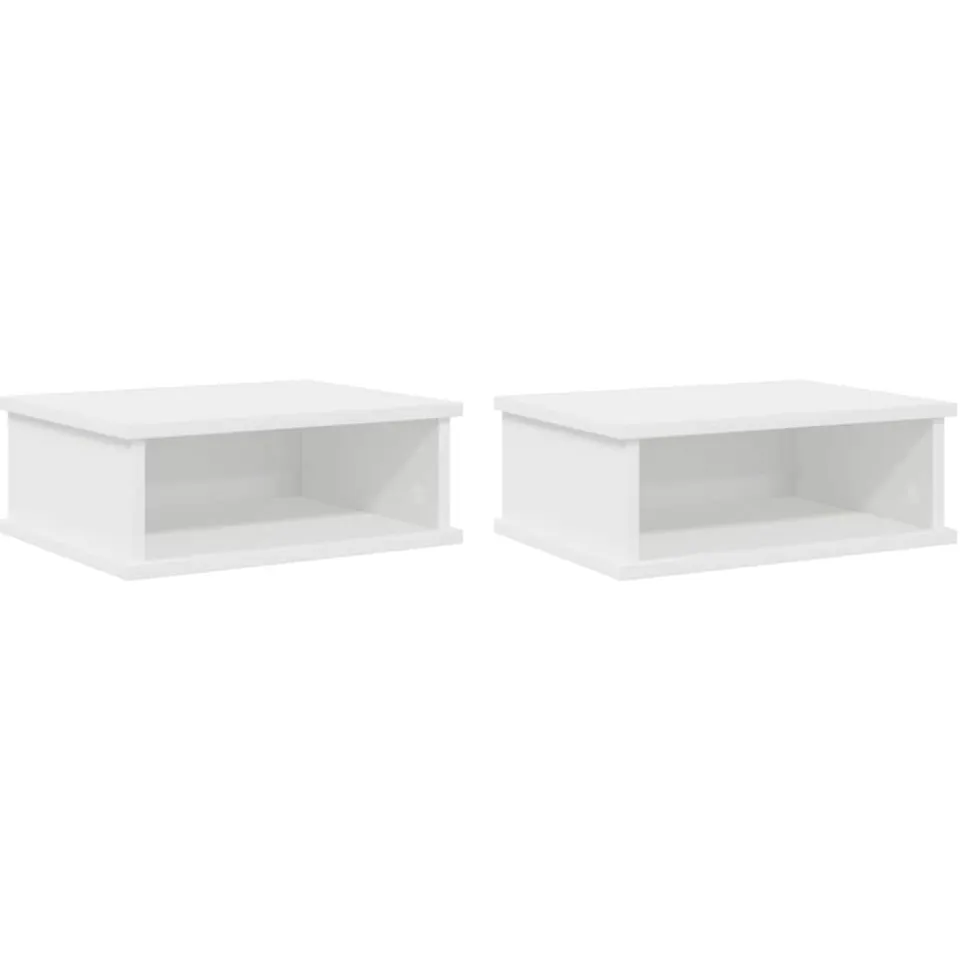 vidaXL Nachtkastje 2 st Wit 40 x 31 x 15 cm Bewerkt hout, foto 3