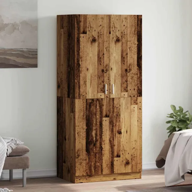 vidaXL Kledingkast 90x52x200 cm bewerkt hout oud houtkleurig bruin, foto 2